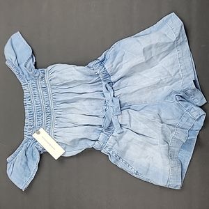 Anthropologie (Cloth & Stone) Girls Denim Toddler Romper  - 2T - NWT